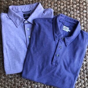 New: Set of Two Faherty The Movement Polo Shirts. Size Large